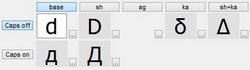 KbdEdit Screenshot -- Multilingual keyboard