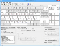 KbdEdit Screenshot -- Sticker Map