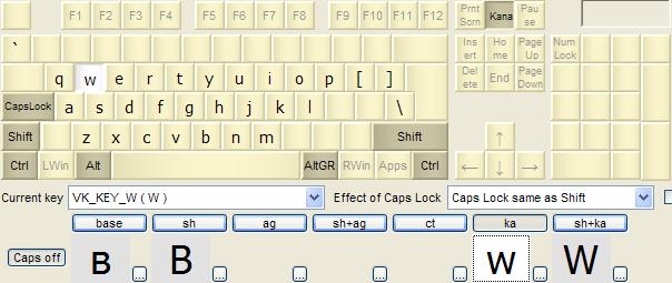 KbdEdit example Bulgarian phonetic alternate KANA state US English