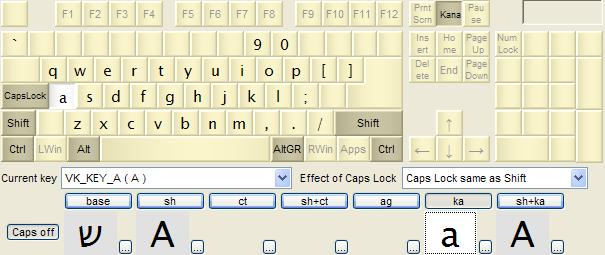 KbdEdit example multilingual Hebrew / US English alternate KANA state US English