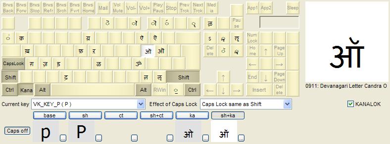 Hindi Alt Key Chart