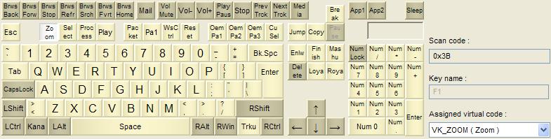 KbdEdit example multilingual English Hindi keyboard additional mappable virtual codes on Function keys