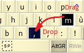 KbdEdit drag drop from one key to another