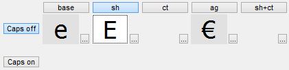 KbdEdit Unicode mappings for current virtual key code