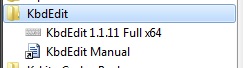 KbdEdit start menu program group