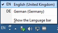 KbdEdit Language bar minimized