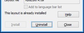 KbdEdit Standalone Keyboard Layout Installer already installed