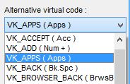 KbdEdit Alternative VK code dropdown