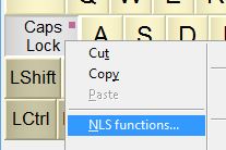 KbdEdit NLS functions popup menu item