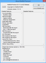 KbdEdit About box Premium edition