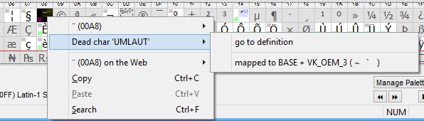 KbdEdit Unicode palette right click popup menu dead char